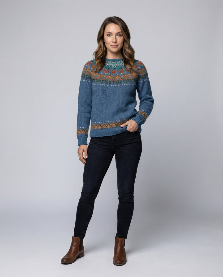 Women’s Icelandic Vintage Knit Sweater with Timeless Design | Lune London