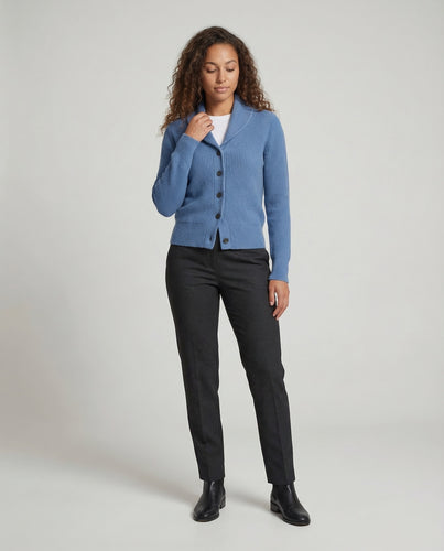 Women’s Knit Cardigan with Lapel Collar