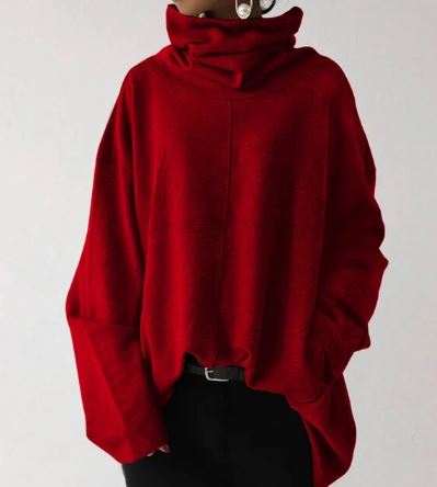 Amarae | Women's Long Sleeve Turtleneck Sweatshirt with Pockets