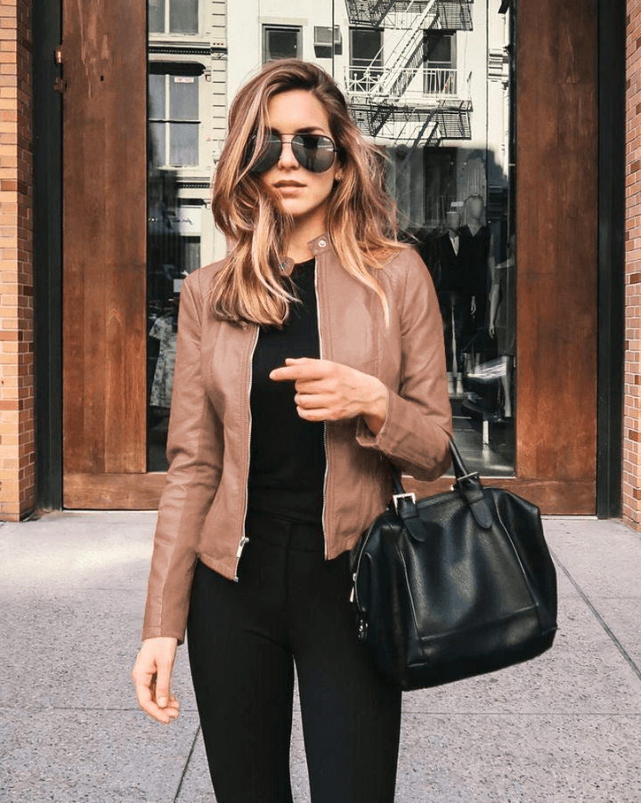 Lune London | Women's Jacket Slim Fit Leather Jacket Women Perfect for Autumn Trendy & Casual
