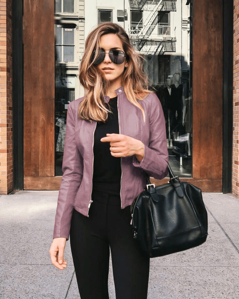 Lune London | Women's Jacket Slim Fit Leather Jacket Women Perfect for Autumn Trendy & Casual