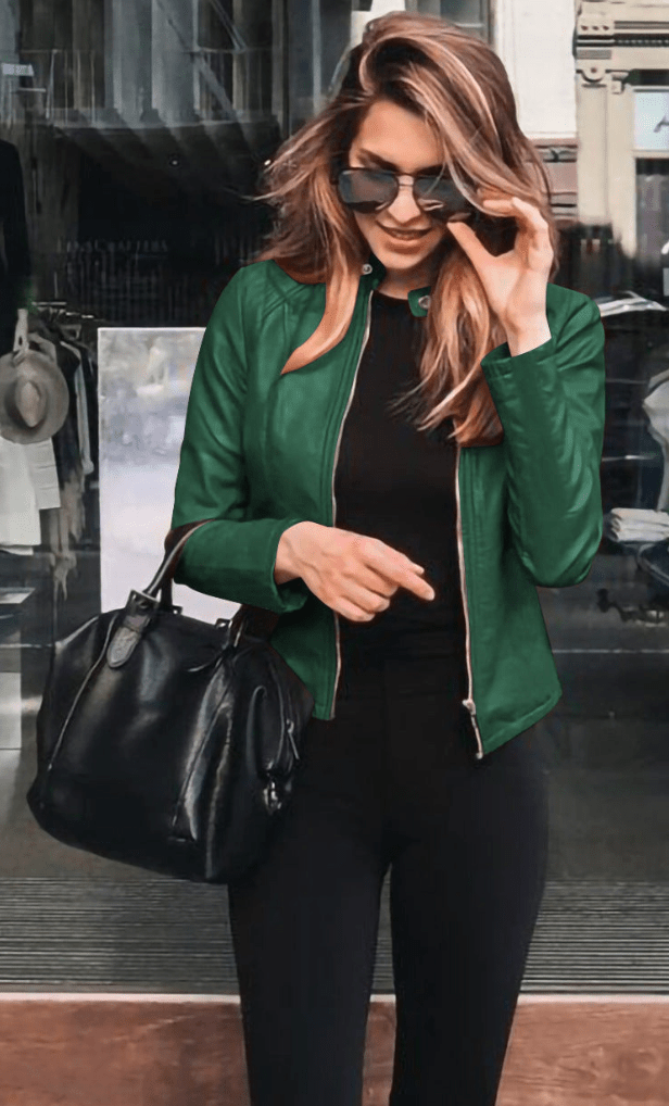 Lune London | Women's Jacket Slim Fit Leather Jacket Women Perfect for Autumn Trendy & Casual