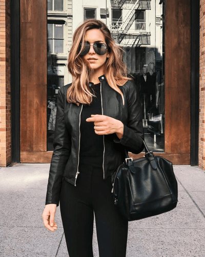 Amarae | Women's Jacket Slim Fit Leather Jacket Women Perfect for Autumn Trendy & Casual
