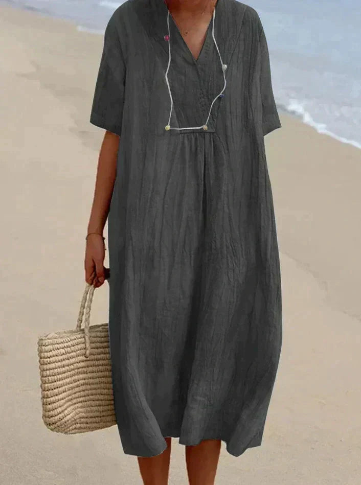 Lune London | Elegant and Lightweight Cotton-Linen Dress for Women
