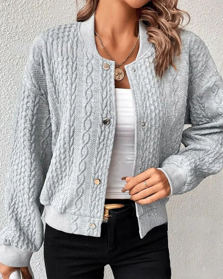 Lune London | Casual jacket with high collar in jacquard