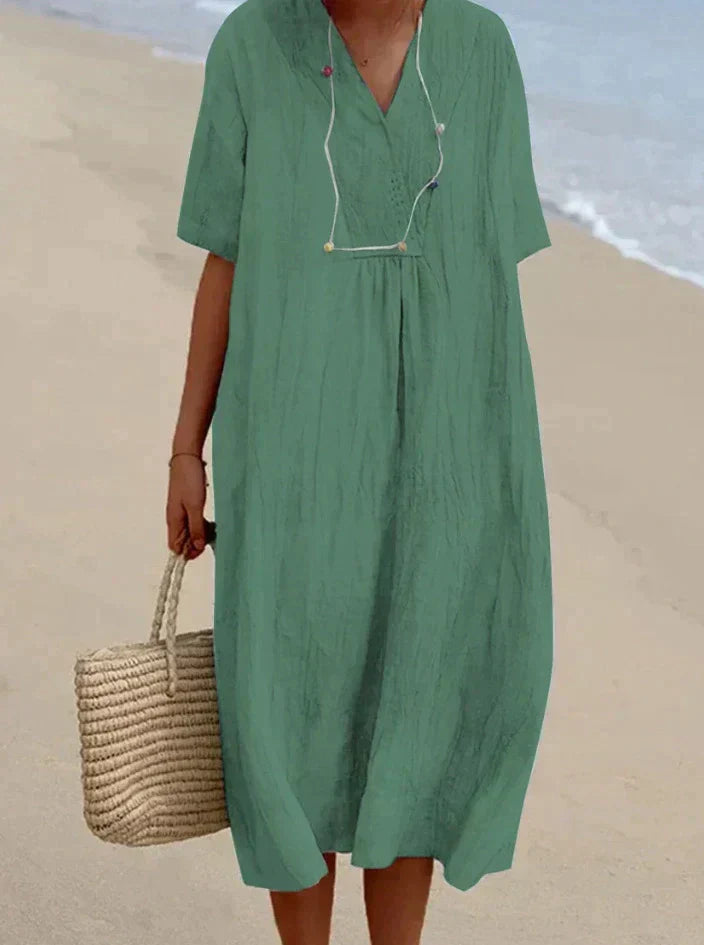 Lune London | Elegant and Lightweight Cotton-Linen Dress for Women