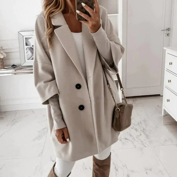 Amarae | Coat - Longer Wool Blend - Tailored Fit - Classic Notched Collar