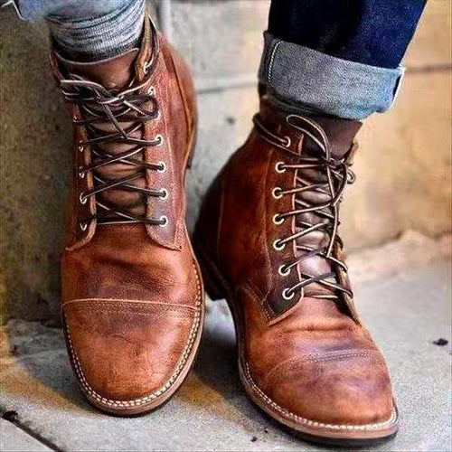 Amarae | Retro Lace-Up Boots for Men