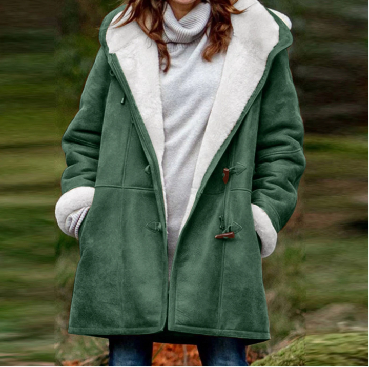 Amarae | Sheepskin Coat - Soft and Warm - Hood & Toggle Closure - Lined Comfort