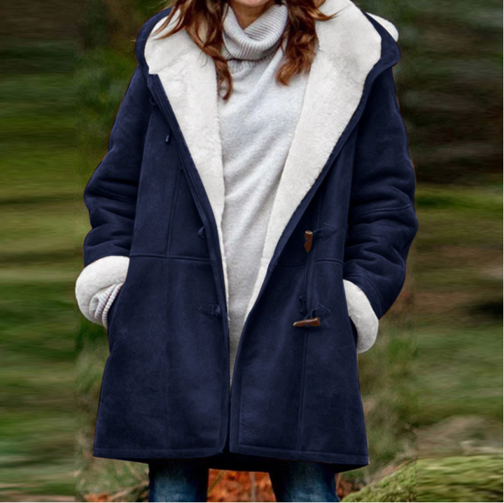 Amarae | Sheepskin Coat - Soft and Warm - Hood & Toggle Closure - Lined Comfort
