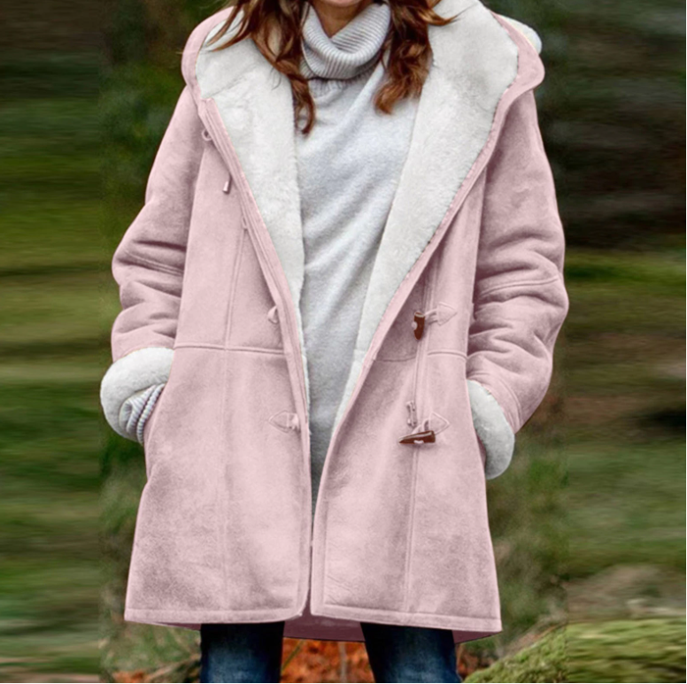 Amarae | Sheepskin Coat - Soft and Warm - Hood & Toggle Closure - Lined Comfort