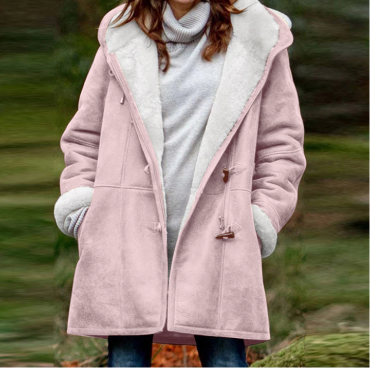 Amarae | Sheepskin Coat - Soft and Warm - Hood & Toggle Closure - Lined Comfort