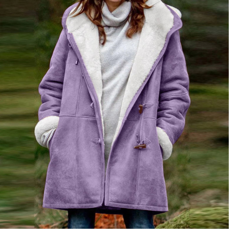 Amarae | Sheepskin Coat - Soft and Warm - Hood & Toggle Closure - Lined Comfort
