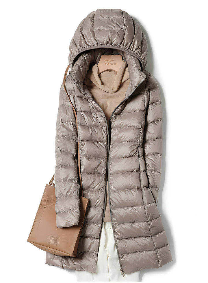 Lune London Long down jacket for women