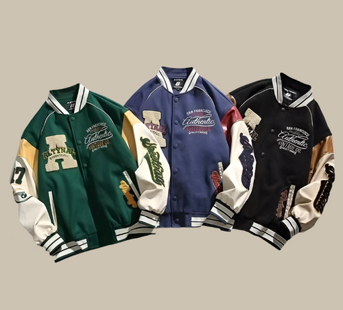 Amarae | Trendy Oversized Vintage Baseball Jacket for Men
