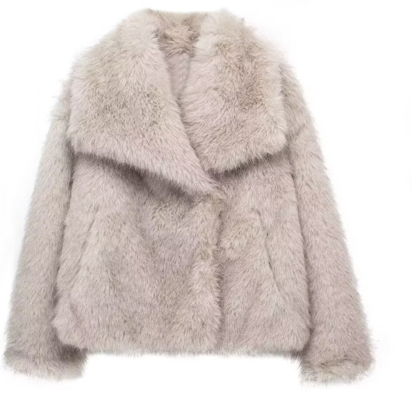 Lune London | Women's Fur Coat - Beige - Luxurious and Warm