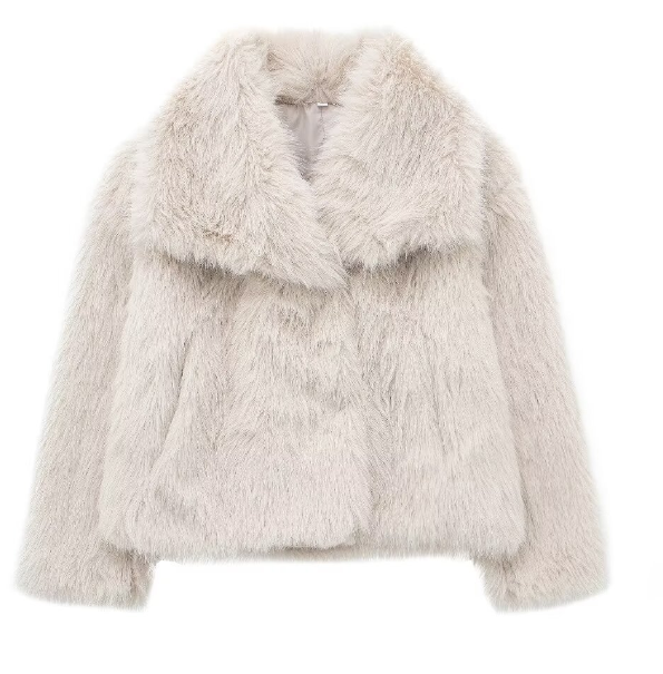 Lune London | Women's Fur Coat - Beige - Luxurious and Warm