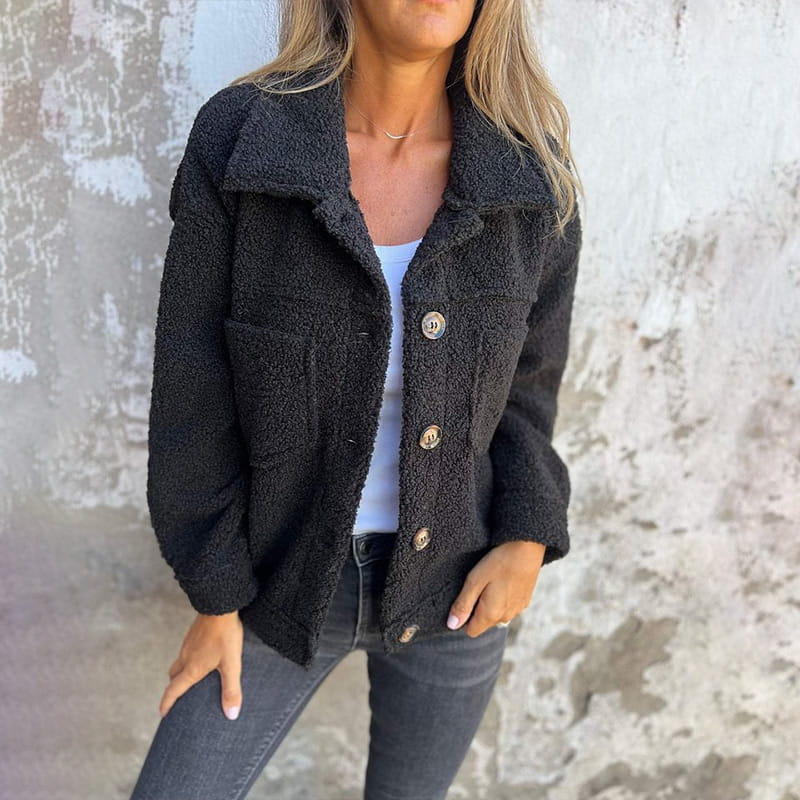 Lune London | Teddy jacket with buttons Soft and Warm Perfect for Autumn and Winter