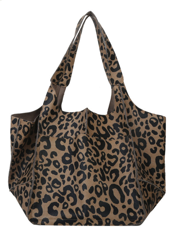 Chic Und Stil | Simple Large Bag Soft Leather Large Capacity One Shoulder Portable Tote Bag