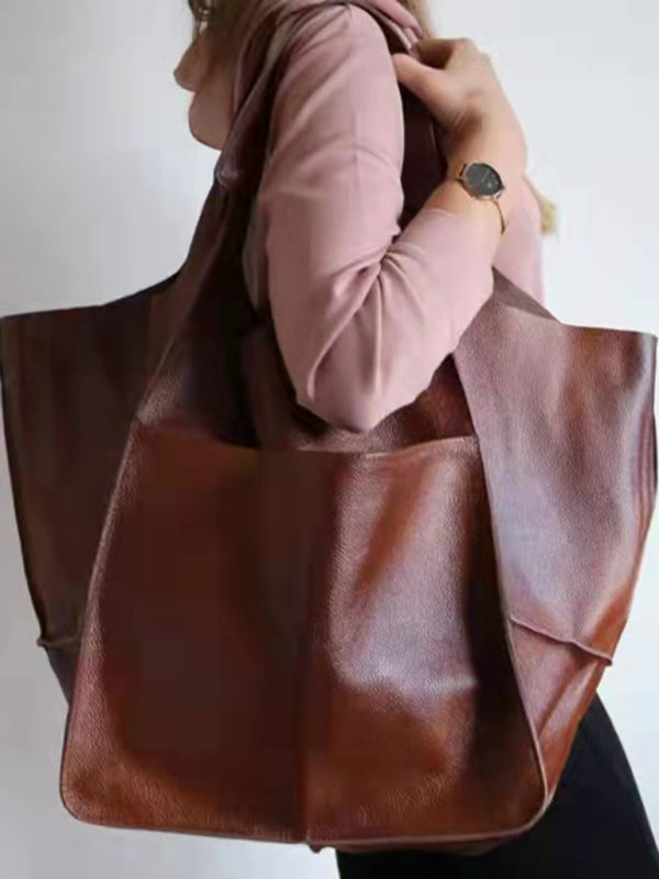 Lune London | Easy Large Bag Soft Leather Large Capacity One Shoulder Portable Tote Bag