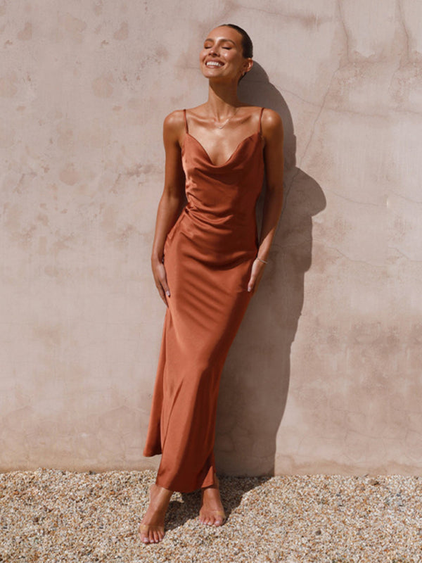 Lune London | Elegant Satin Dress for Occasions During The Day and Evening