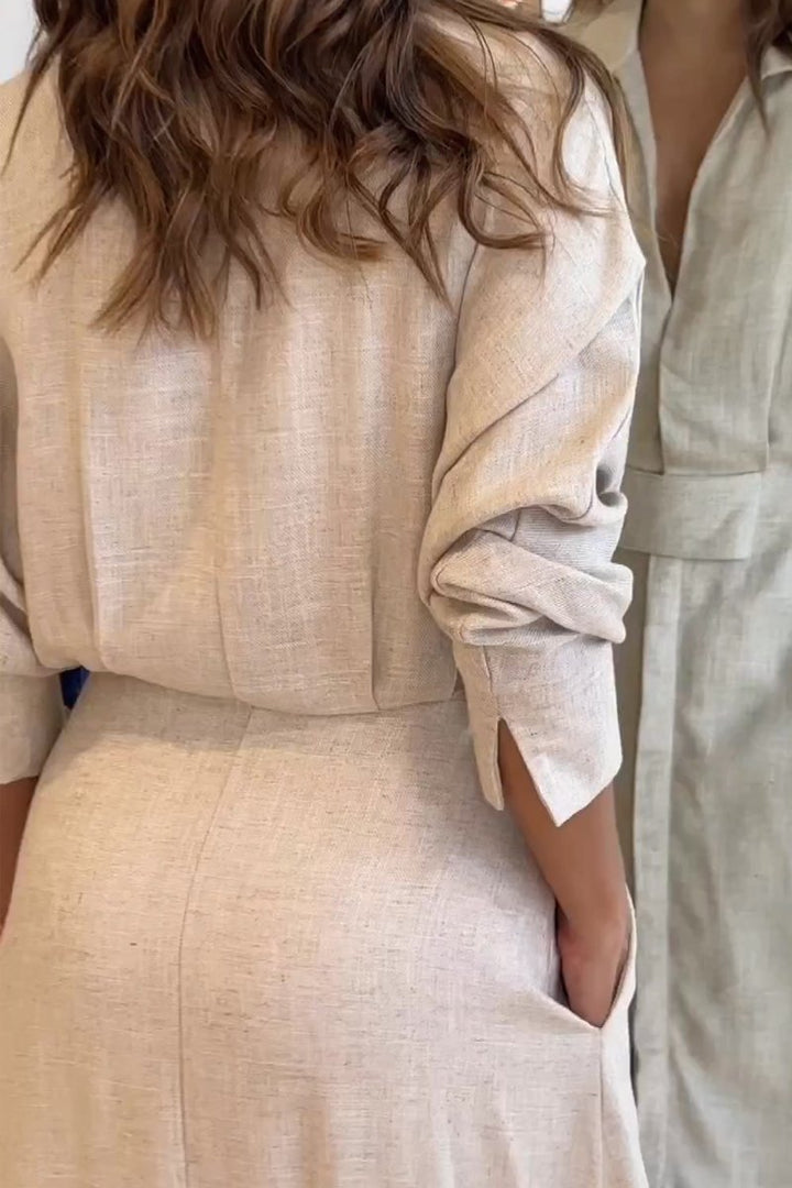Lune London | Classic Linen Maxi Dress