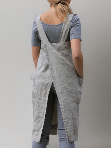 Amarae | Cotton Apron Dress with Pockets