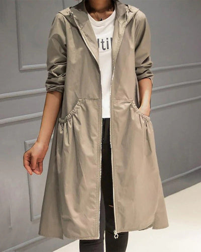 Amarae | Trench coat - Waterproof with hood - Casual fit - Fully zipped Outerwear