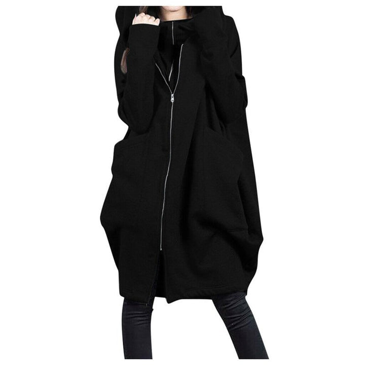 Amarae | Coat - Mid-length - Plus size fit - Hood - Zipper - Large pockets