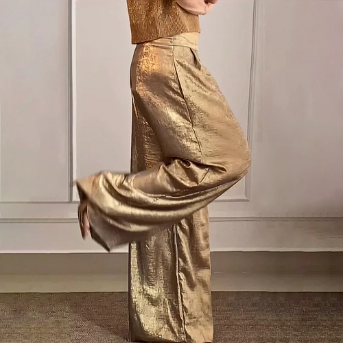 Amarae | Wide Legs High Waist Light Silky Fall Elegant Fit