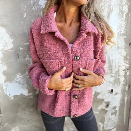 Amarae | Jacket - Casual Fit - Wool-like Texture - Large Buttons - Large Pockets