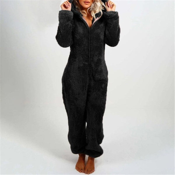 Lune London | Women's Teddy Fleece Overall with Hood