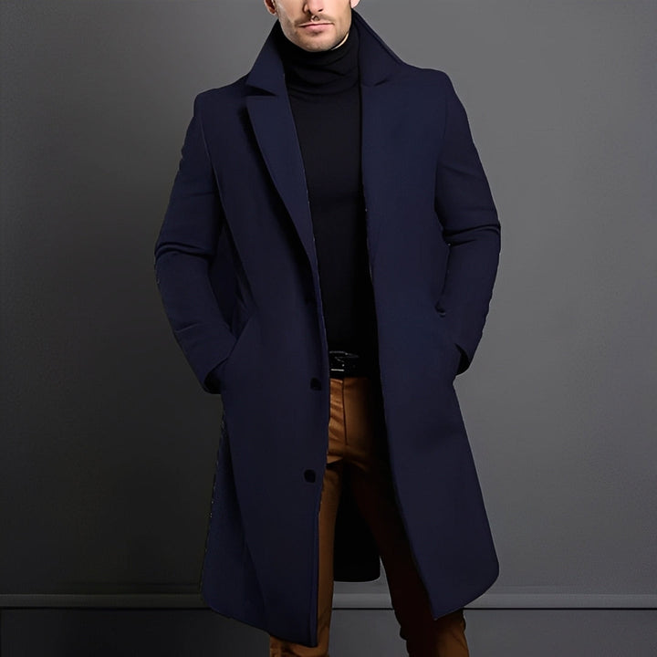 Amarae | Elegant Wool Trench Coat for Men