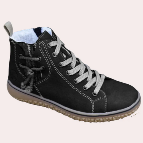 Amarae | Ankle boots - Smooth leather - Laces - Profile sole - Slim fit