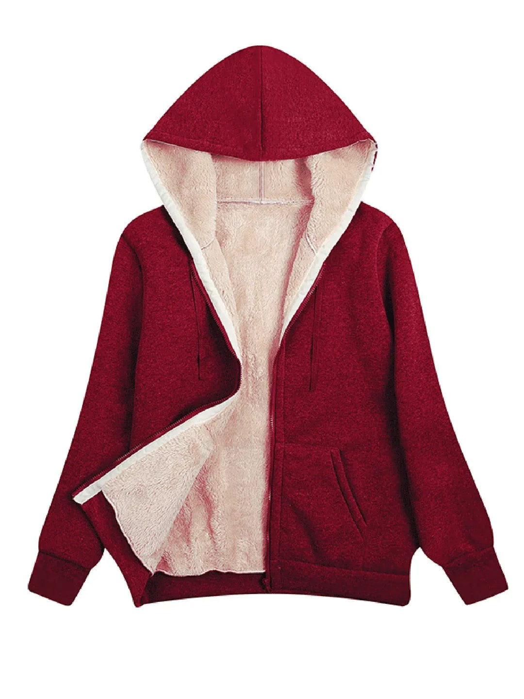 Lune London | Fleece jacket - Loose fit - Hood - Soft lining - Zipper closure