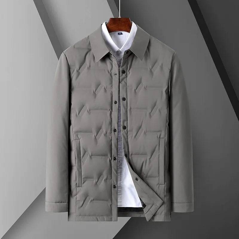 Lune London | Down Jacket - Slim Fit - Shirt Collar - Button Closure - Quilted Design