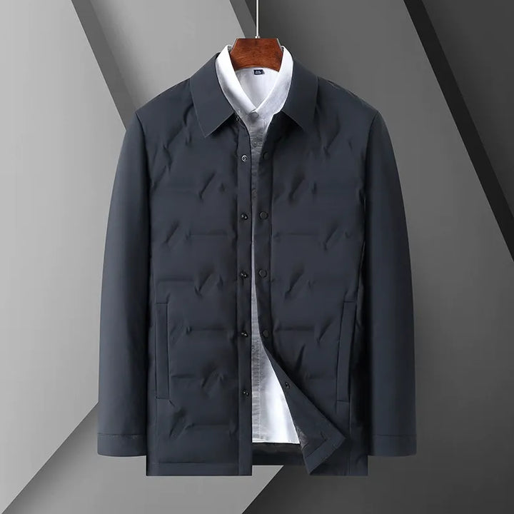 Lune London | Down Jacket - Slim Fit - Shirt Collar - Button Closure - Quilted Design
