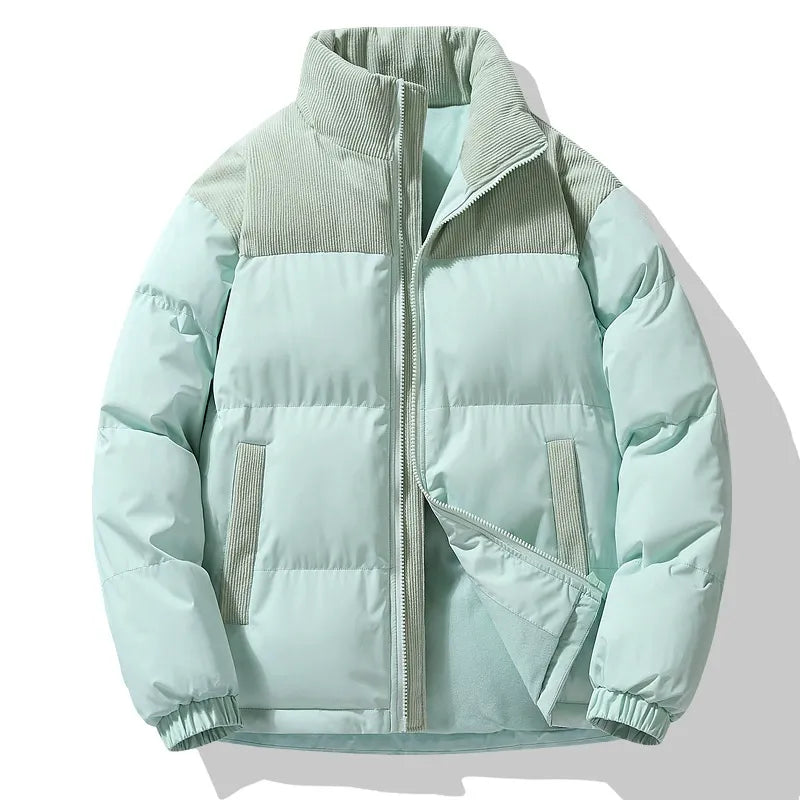 Lune London | Puffer jacket - Oversized Fit - Quilted Design - Corduroy Collar - Zipper