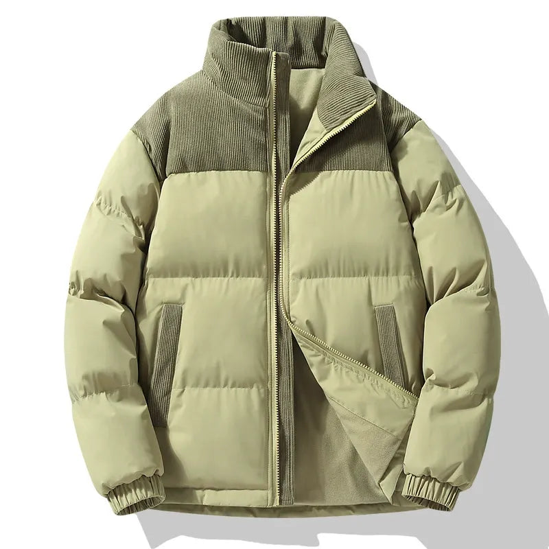 Lune London | Puffer jacket - Oversized Fit - Quilted Design - Corduroy Collar - Zipper