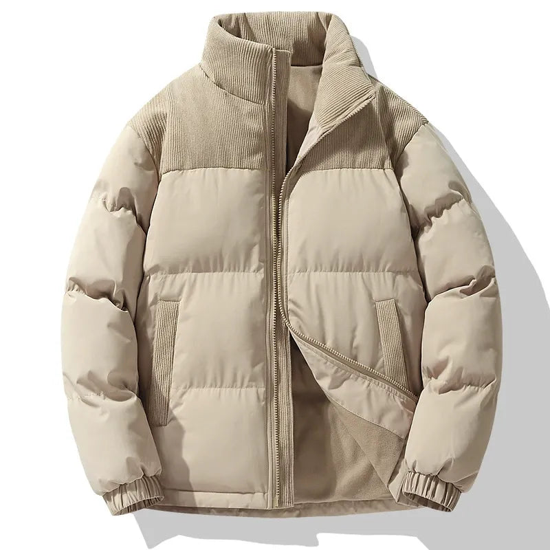 Lune London | Puffer jacket - Oversized Fit - Quilted Design - Corduroy Collar - Zipper