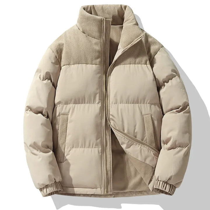 Lune London | Puffer jacket - Oversized Fit - Quilted Design - Corduroy Collar - Zipper
