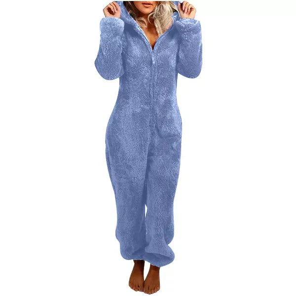 Lune London | Women's Teddy Fleece Overall with Hood