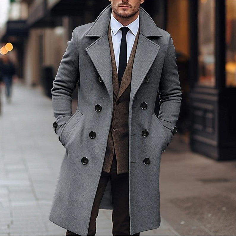 Amarae | Elegant Wool Crossover Coat for Men