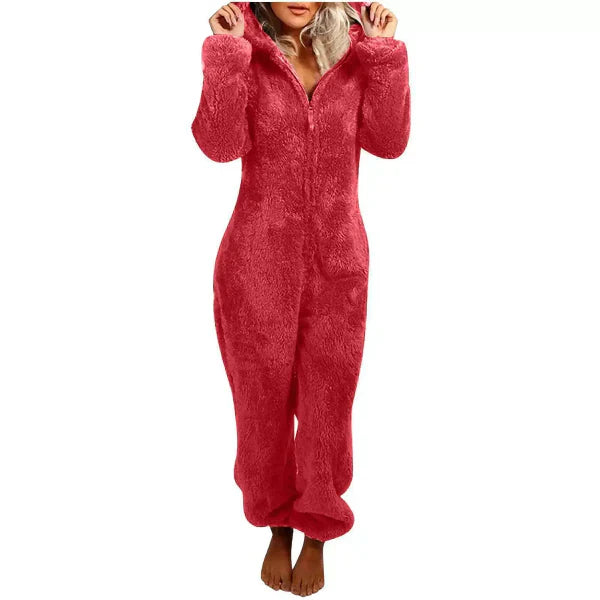Lune London | Women's Teddy Fleece Overall with Hood