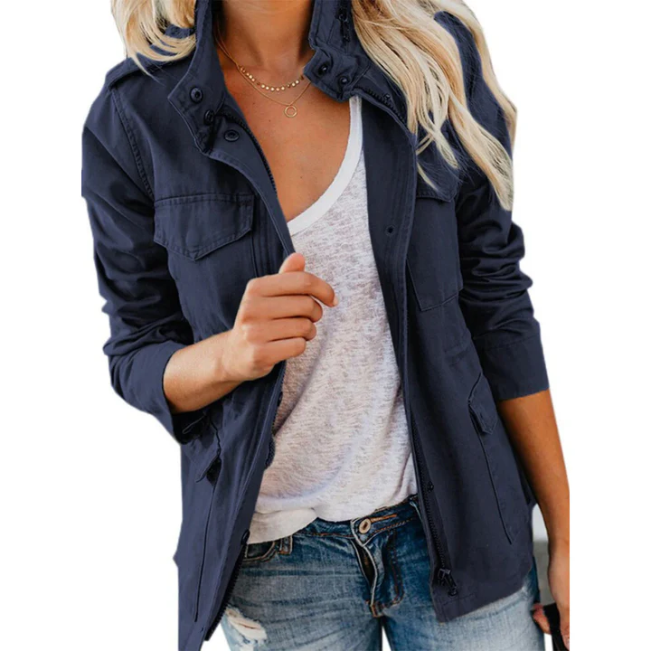 Amarae | Jacket - Loose Fit - Functional Zipper and Button Closure - Utility Design