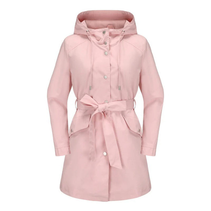 Lune London | Trench coat - Loose fit - Water repellent - With hood - Midi length with belt