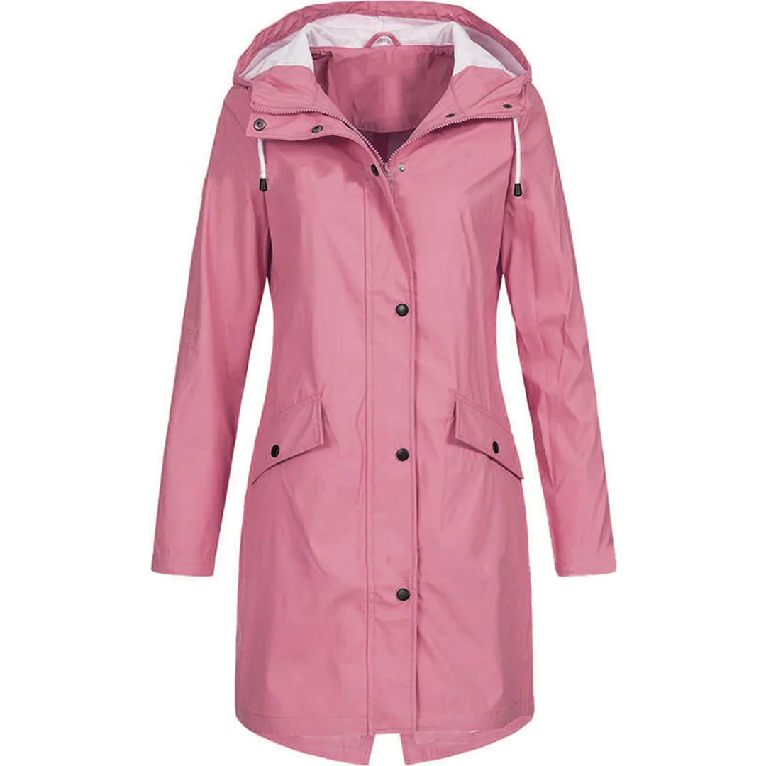Amarae | Rain jacket - Tailored fit - Water-repellent - With hood and button closure