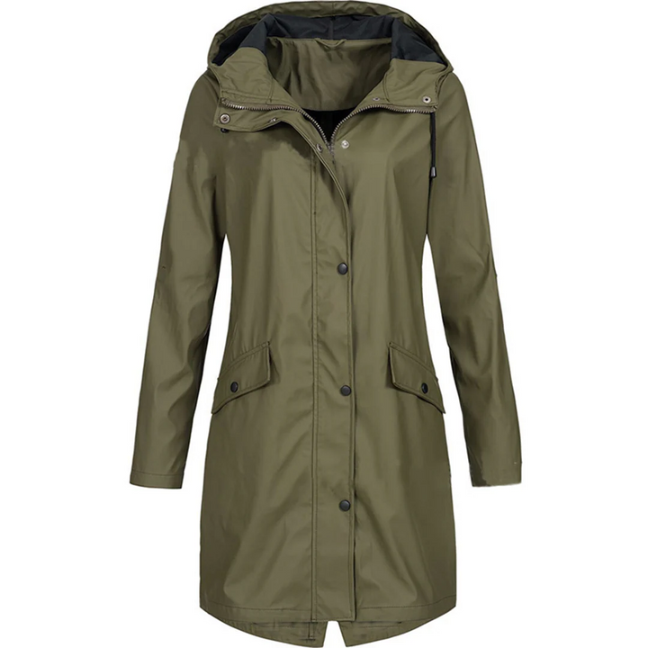 Amarae | Rain jacket - Tailored fit - Water-repellent - With hood and button closure