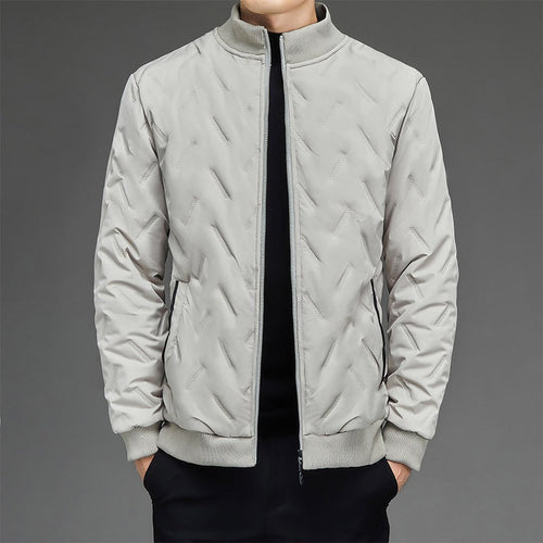 Amarae | Jacket - Synthetic Fabric - Quilted Pattern - Stand-Up Collar - Ribbed Cuffs