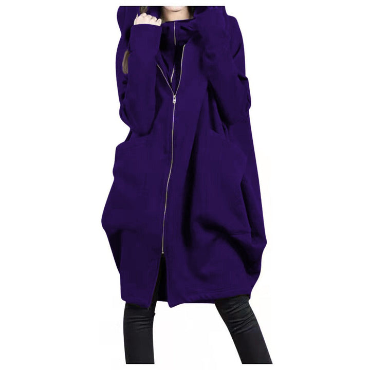Amarae | Coat - Mid-length - Plus size fit - Hood - Zipper - Large pockets